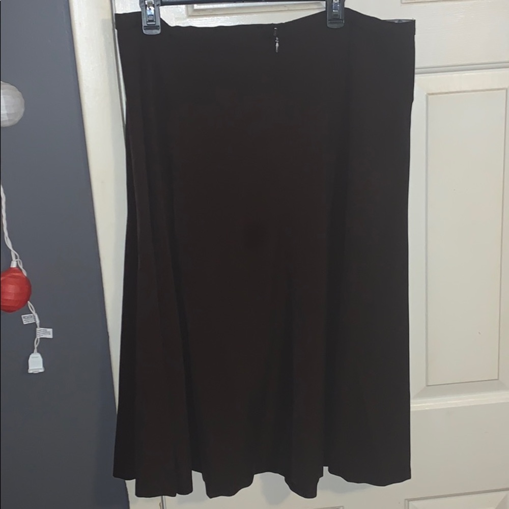 Dark brown midi skirt